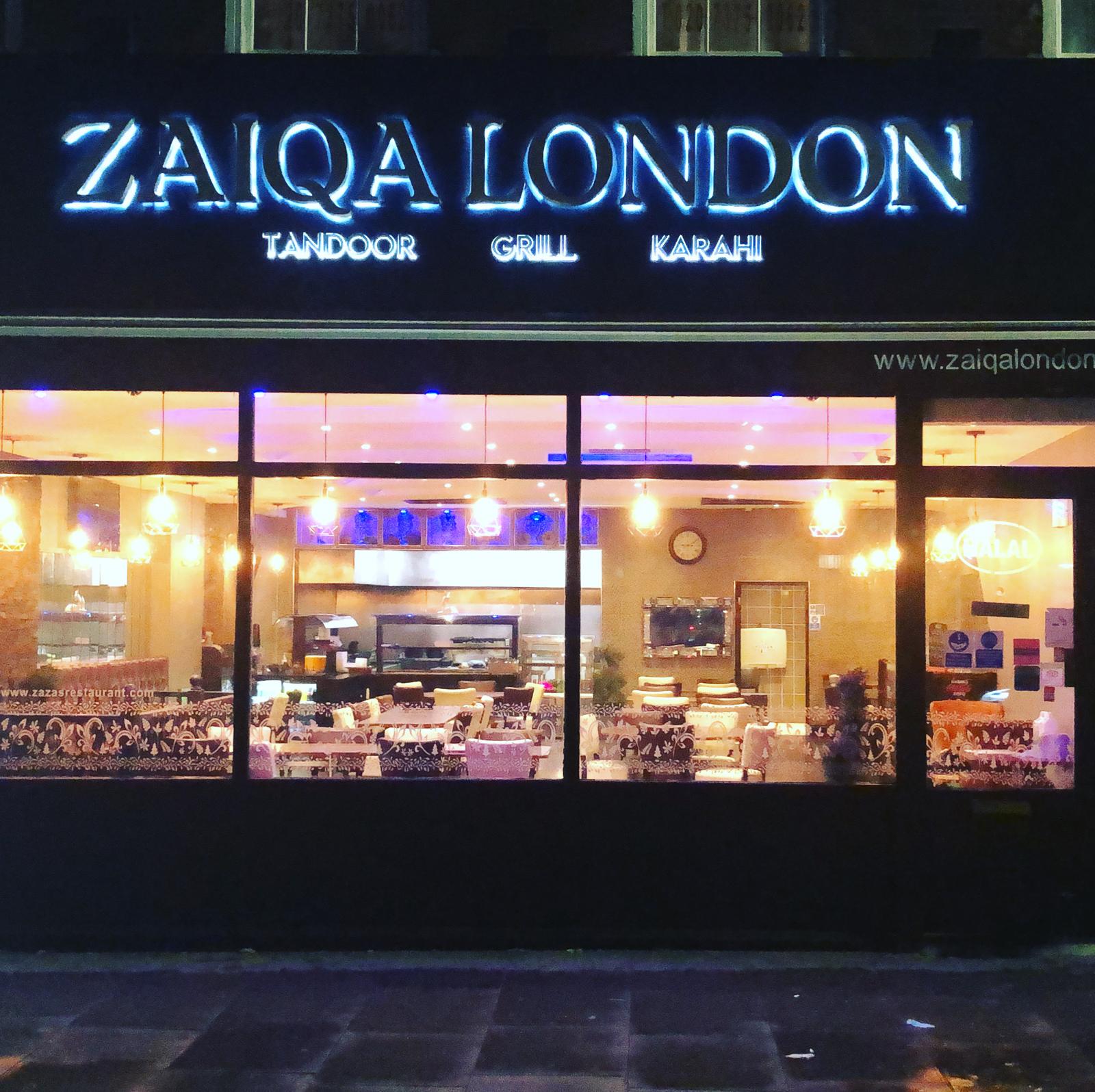 The front of Zaiqa London on Whitechapel Road